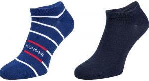 Tommy Hilfiger MEN SNEAKER 2P BRETON STRIPE Pánske ponožky, tmavo modrá, veľkosť