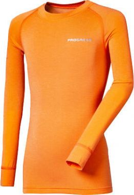 PROGRESS DT E NDRD Detské tričko s dlhým rukávom, oranžová, veľkosť