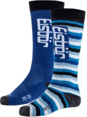 Eisbär JR SKI COMFORT 2PACK Detské lyžiarske ponožky, modrá, veľkosť 35-38
