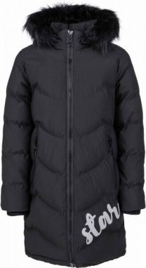 Lewro STAR Dievčenský zimný kabát, čierna, veľkosť