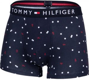 Tommy Hilfiger TRUNK PRINT Pánske boxerky, tmavo modrá, veľkosť