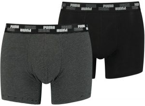 Puma HERITAGE STRIPE BOXER 2P Pánske boxerky, čierna, veľkosť