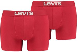 Levi's® MEN SOLID BASIC BOXER 2P Pánske boxerky, červená, veľkosť