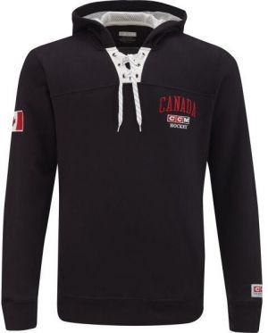 CCM FLAG HOODIE TEAM CANADA Pánska mikina, čierna, veľkosť