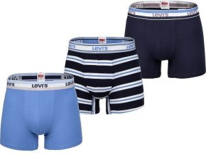 Levi's® MEN BACK IN SESSION TRUNK 3P Pánske boxerky, tmavo modrá, veľkosť