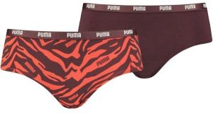 Puma HIPSTER AOP 2P PACK Dámske nohavičky, červená, veľkosť