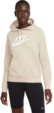 Nike NSW ESSNTL FLC GX HOODIE W Dámska mikina, béžová, veľkosť