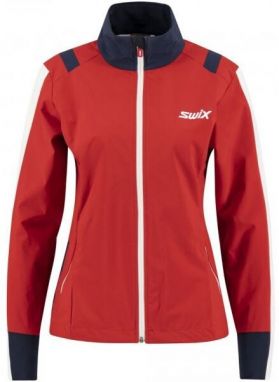 Swix INFINITY Dámska klasická nadčasová bunda na bežecké lyžovanie, červená, veľkosť