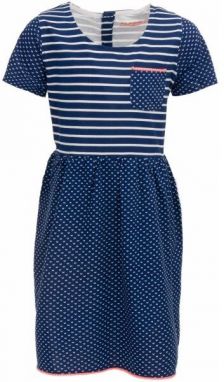 ALPINE PRO HACKO Dievčenské šaty, tmavo modrá, veľkosť 128-134