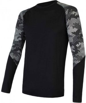 Sensor MERINO IMPRESS Pánske funkčné tričko, čierna, veľkosť XXL