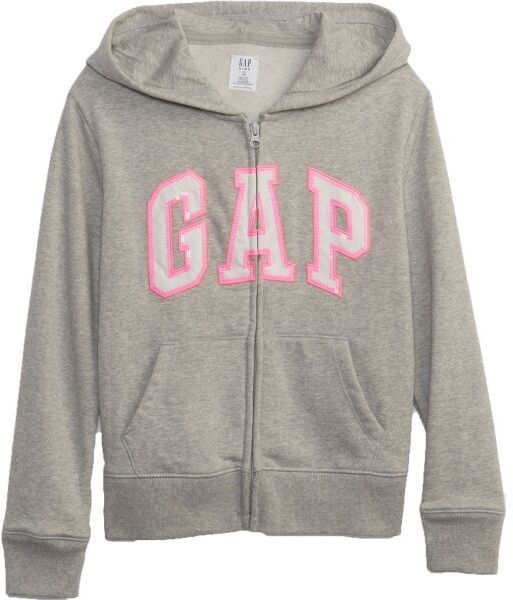 GAP V-BAS LOGO FZ FT Dievčenská mikina, sivá, veľkosť