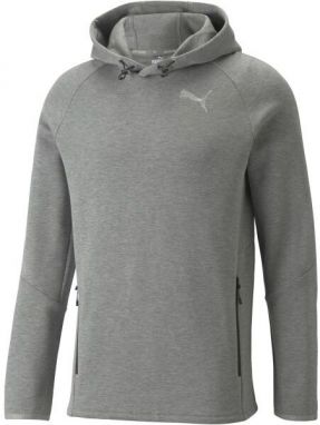 Puma EVOSTRIPE HOODIE Športová mikina, sivá, veľkosť