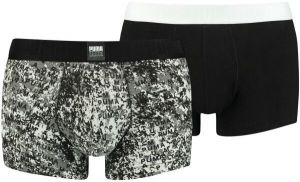 Puma MEN AOP TRUNK 2P Pánske boxerky, čierna, veľkosť