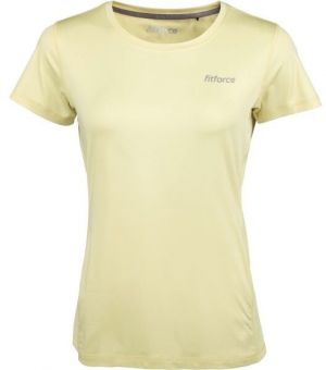 Fitforce PAESANA Dámske fitness tričko, žltá, veľkosť L