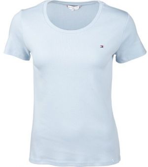 Tommy Hilfiger SLIM ROUND-NK TOP SS Dámske tričko, svetlomodrá, veľkosť