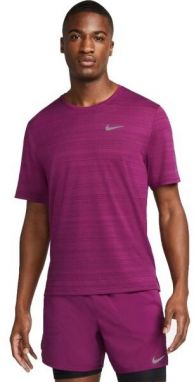 Nike DRI-FIT MILER Pánske bežecké tričko, vínová, veľkosť