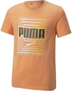 Puma ALPHA GRAPHIC TEE Detské tričko, oranžová, veľkosť