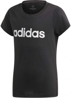 adidas YG E LIN TEE Dievčenské tričko, čierna, veľkosť