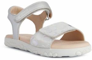 Geox J SANDAL HAITI GIRL Dievčenské sandále, strieborná, veľkosť