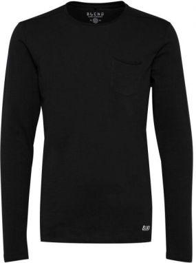 BLEND T-SHIRT L/S Pánske tričko s dlhým rukávom, čierna, veľkosť