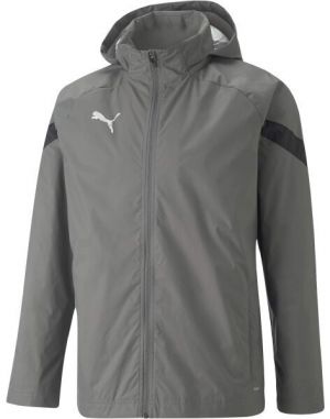 Puma TEAMFINAL ALL WEATHER JACKET Pánska futbalová mikina, tmavo sivá, veľkosť
