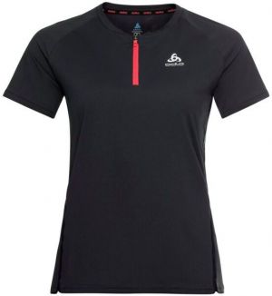 Odlo W AXALP TRAIL T-SHIRT CREW NECK S/S 1/2 ZIP Dámske tričko, čierna, veľkosť