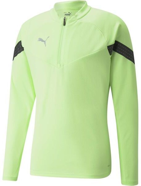 Puma TEAMFINAL TRAINING 1/4 ZIP TOP Pánska športová mikina, svetlo zelená, veľkosť