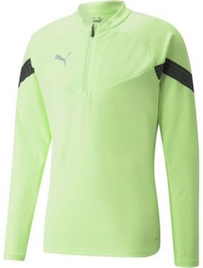 Puma TEAMFINAL TRAINING 1/4 ZIP TOP Pánska športová mikina, svetlo zelená, veľkosť