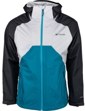 Columbia RAIN SCAPE JACKET Pánska nepremokavá bunda, tyrkysová, veľkosť