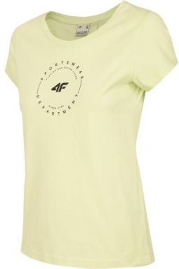 4F WOMEN'S T-SHIRT Dámske tričko, žltá, veľkosť