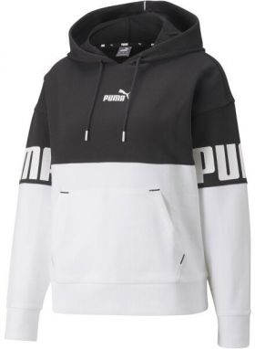 Puma POWER COLOBLOCK HOODIE TR Dámska mikina, biela, veľkosť