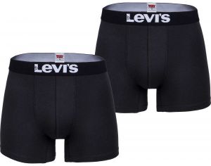 Levi's® MEN SOLID BASIC BOXER 2P Pánske boxerky, čierna, veľkosť