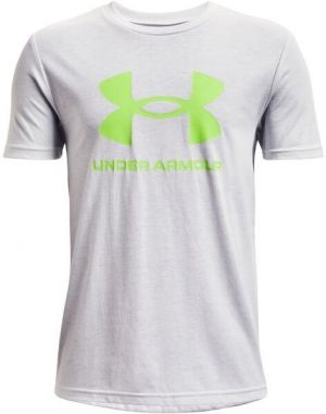 Under Armour SPORTSTYLE LOGO SS Chlapčenské tričko, sivá, veľkosť