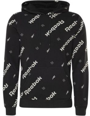 Reebok RI AOP OTH HOODIE Pánska mikina, čierna, veľkosť