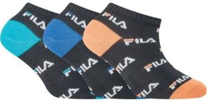 Fila JUNIOR BOY 3P MIX Chlapčenské členkové ponožky, čierna, veľkosť 27-30