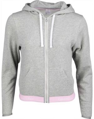 Calvin Klein TOP HOODIE FULL ZIP Dámska mikina, sivá, veľkosť