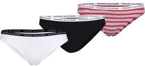 Tommy Hilfiger RECYCLED ESSENTIALS-3P BIKINI PRINT Dámske nohavičky, čierna, veľkosť