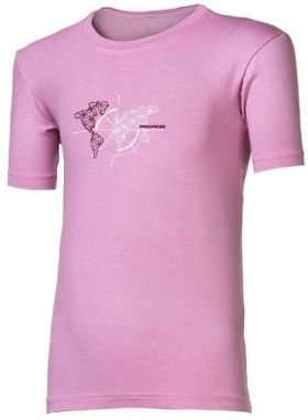PROGRESS UNO WORLD Detské tričko s bambusom, ružová, veľkosť