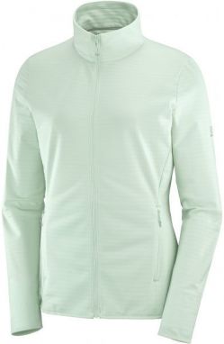 Salomon OUTRACK FULL ZIP MIDLAYER W Dámska mikina, svetlo zelená, veľkosť M