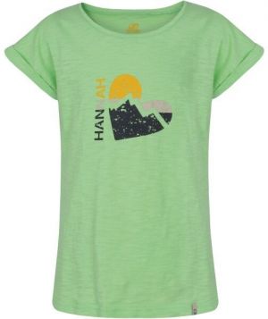 Hannah KAIA JR Dievčenské tričko, zelená, veľkosť