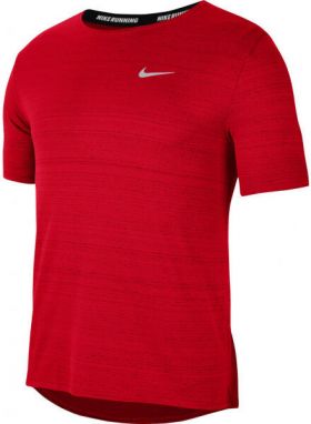 Nike DRI-FIT MILER Pánske bežecké tričko, červená, veľkosť