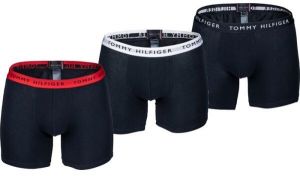 Tommy Hilfiger RECYCLED ESSENTIALS-3P BOXER BRIEF WB Pánske boxerky, tmavo modrá, veľkosť