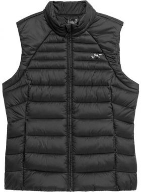 4F WOMEN'S JACKET Dámska vesta, čierna, veľkosť