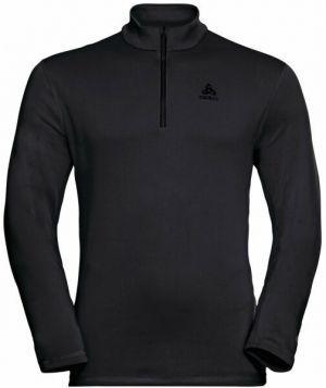 Odlo MID LAYER 1/2 ZIP BERRA Pánska mikina, čierna, veľkosť