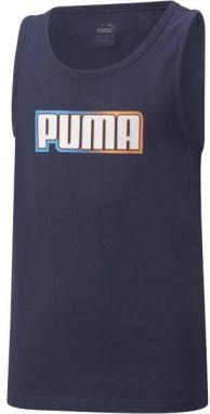 Puma ALPHA SLEEVELESS TEE Detské  športové tričko, tmavo modrá, veľkosť