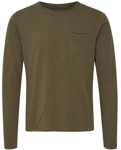 BLEND T-SHIRT L/S Pánske tričko s dlhým rukávom, khaki, veľkosť