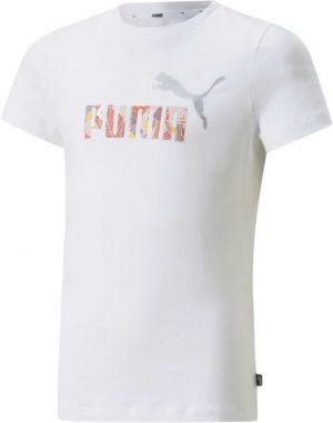 Puma ESS+BLOOM LOGO TEE G Dievčenské tričko, biela, veľkosť