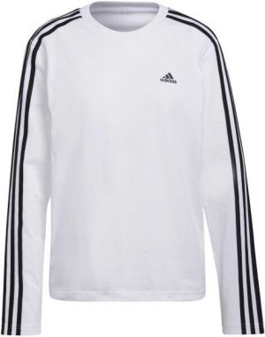 adidas 3S LS T Dámske tričko s dlhým rukávom, biela, veľkosť