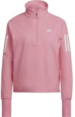 adidas OTR 1/2 ZIP Dámske bežecké tričko, ružová, veľkosť