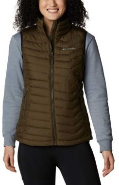 Columbia POWDER LITE VEST Dámska vesta, khaki, veľkosť